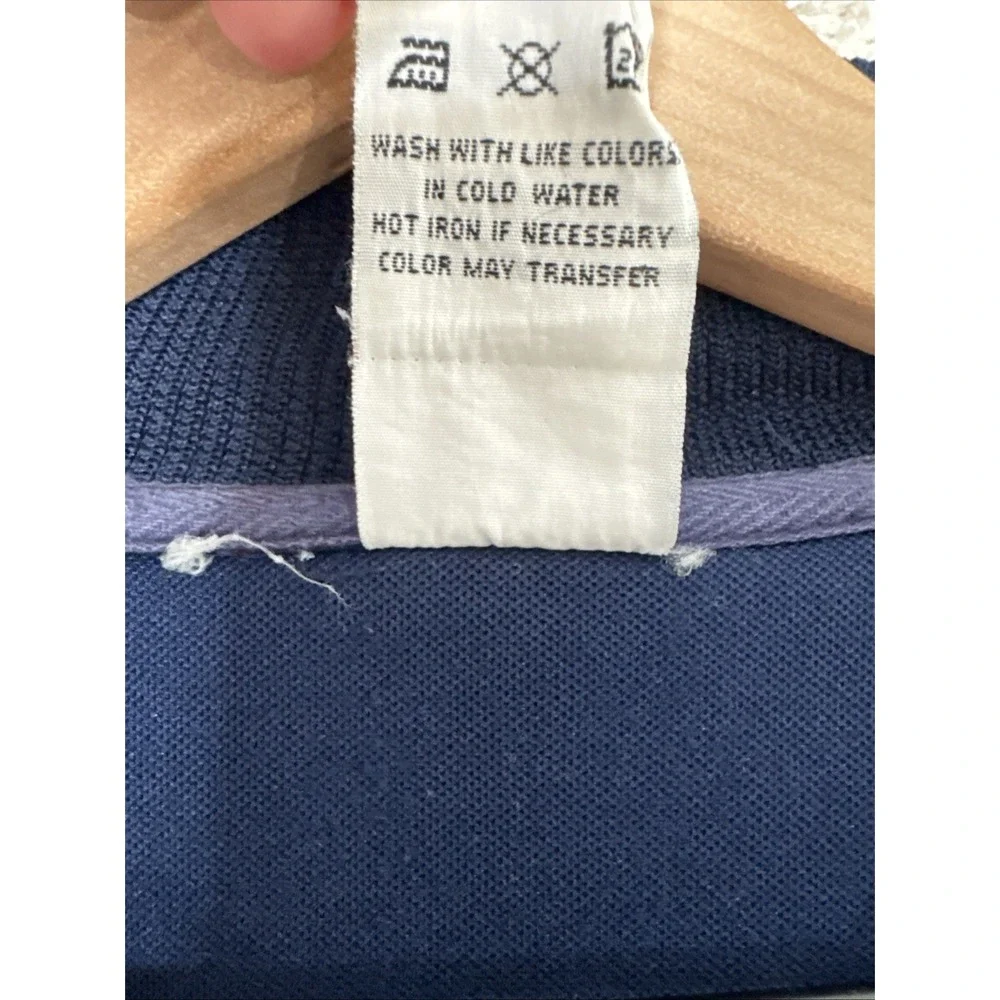 VINTAGE RETRO‎ FOX MEN'S NAVY BLUE POLYESTER TRACK JACKET SIZE L - Picture 6 of 11